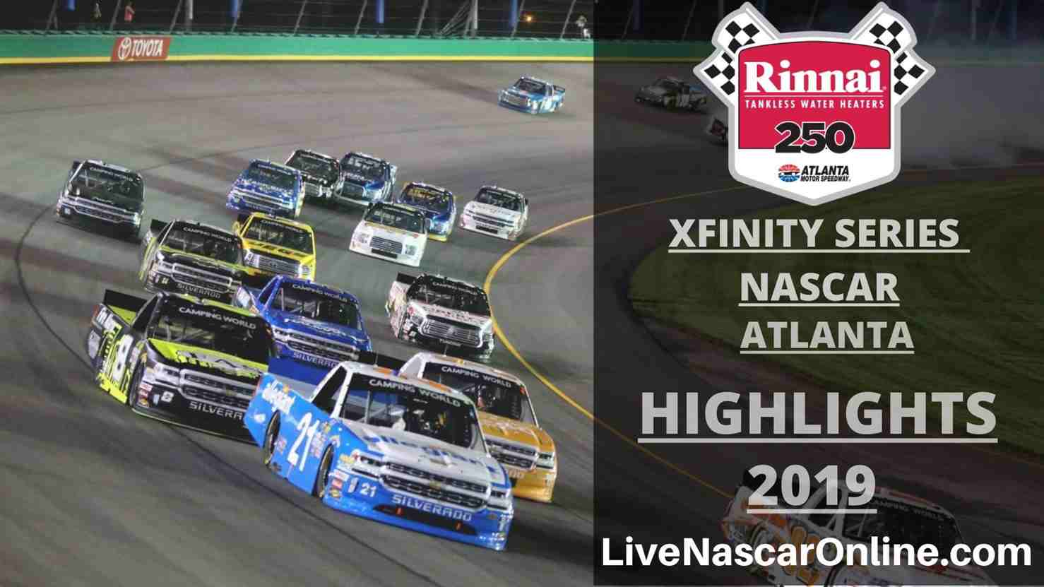 NASCAR XFINITY SERIES ATLANTA HIGHLIGHTS 2019