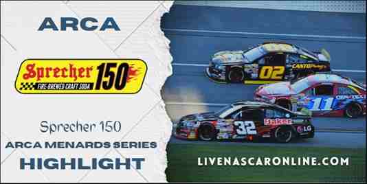 ARCA Sprecher 150 Live Stream 29Aug2022