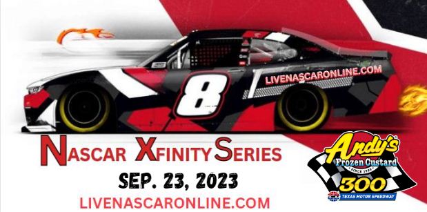 Andys Frozen Custard 300 @ TEXAS Practice Live Stream 2023: NASCAR Xfinity slider